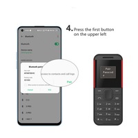 Mini Teléfono Móvil BM222 con Diseño de Auriculares, Pantalla OLED de 0.66 Pulgadas, Cambiador de Voz, Teléfono Celular Compacto de Respaldo con Batería de 350 mAh