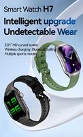 Montre connectée Laxasfit H7 avec plusieurs cadrans, étanche IP67, prévisions météo, appels téléphoniques, nouveau bracelet