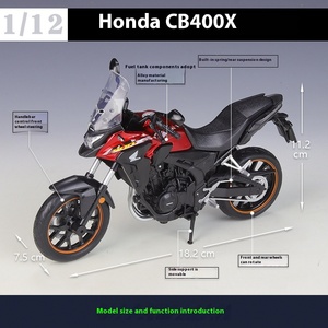 Modellino <span class=keywords><strong>Moto</strong></span> HON-<span class=keywords><strong>DA</strong></span> CB400X in Scala 1:12 CCA, Modello <span class=keywords><strong>da</strong></span> <span class=keywords><strong>Collezione</strong></span> in Metallo con Supporto Retrattile - Product Image 2