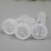 Couvercle de pipette compte-gouttes en plastique vide de 1.5ml avec couvercle en caoutchouc de silicone pour mangeoire pour bébé ou animal de compagnie