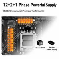 MAXSUN TERMINATOR B850M PRO WIFI Motherboard AM5 Socket 12+2+1 Phase Dr.Mos Power WiFi 6E MATX DDR5 PCIe 5.0 PC Desktop