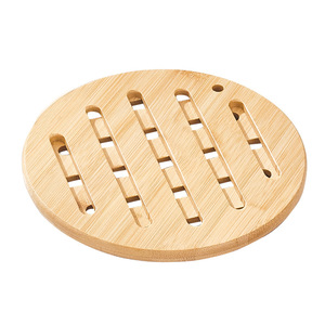Ripai Bamboo Coasters Round Heat Insulating <b>Mats</b> For Cup Bowl Kitchen Use - Product Image 3