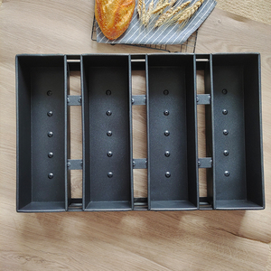 Đa khoang nướng thiếc và khay hoàn hảo nhôm Loaf Pan Silicone với bìa bánh mì nướng Pullman Loaf Pan bakeware khuôn mẫu - Product Image 3