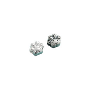 Weiji WJ1093 Cute Animal Paw Beads 925 Sterling Silver 7.9*6.7mm Puppy Footprints Shape <b>Spacer</b> Beads for Jewelry Findings - Product Image 1