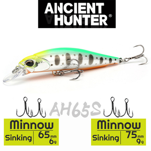 Señuelo de pesca de calidad profesional, cebo duro hundido de plomo, fino, Artificial, 65MM/6G - Product Image 6