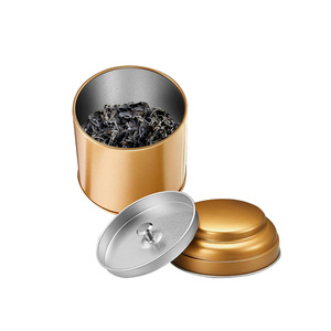 Barattolo in Latta Sigillato a Doppio Coperchio Ecologico per Tè Sfuso, Sacchetti di Tè, Caffè, Zucchero, Caramelle, Spezie, Alimenti per Bambini - Contenitore Rotondo - Product Image 2
