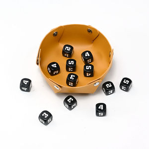 Beyaz numarası ile akrilik yuvarlak 6 taraflı 16mm siyah zar Casino içme yetişkin oyunu zar - Product Image 2