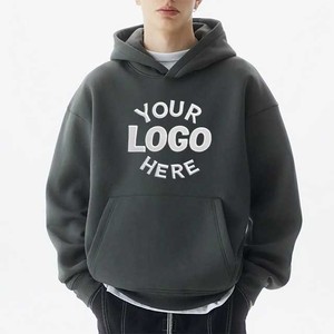 เสื้อฮู้ดดี้สีดำแบบกำหนดเอง ปักลาย 350gsm คุณภาพสูง พิมพ์ลาย โอเวอร์ไซส์ ผ้าฝ้าย เสื้อฮู้ดดี้สีดำสำหรับผู้ชายที่ดีที่สุด ยูนิเซ็กซ์ ผลิตจากโรงงาน - Product Image 1