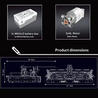 Máquina de Dibujo Eléctrica Programable 13181, Juguete Educativo para Niños, Bloques de Construcción de Plástico de Piezas Pequeñas