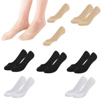 Chaussettes décontractées ultra fines pour femmes Chaussettes noires beiges invisibles antidérapantes unisexe