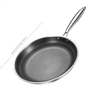 3 Layer Non Stick Tri-Ply Stainless Steel Universal Household <strong>Induction</strong> Cooker Gas Stove Modern Long-handled 1-2L <strong>Frying</strong> <strong>Pan</strong> - Product Image 3