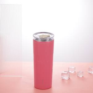 Stainless Steel Double-Layer Vacuum Thermos <b>Cup</b> Luxury Design <b>Large</b>-Capacity Ice Explosion Style Featuring Straws - Product Image 6