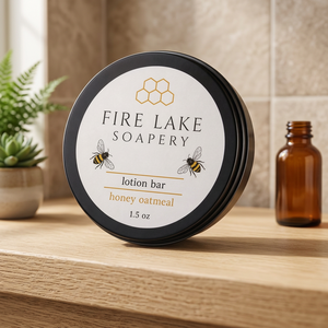 Barra de Loción Artesanal de Miel y Avena, Totalmente Natural, de Fire Lake Soapery - Product Image 3