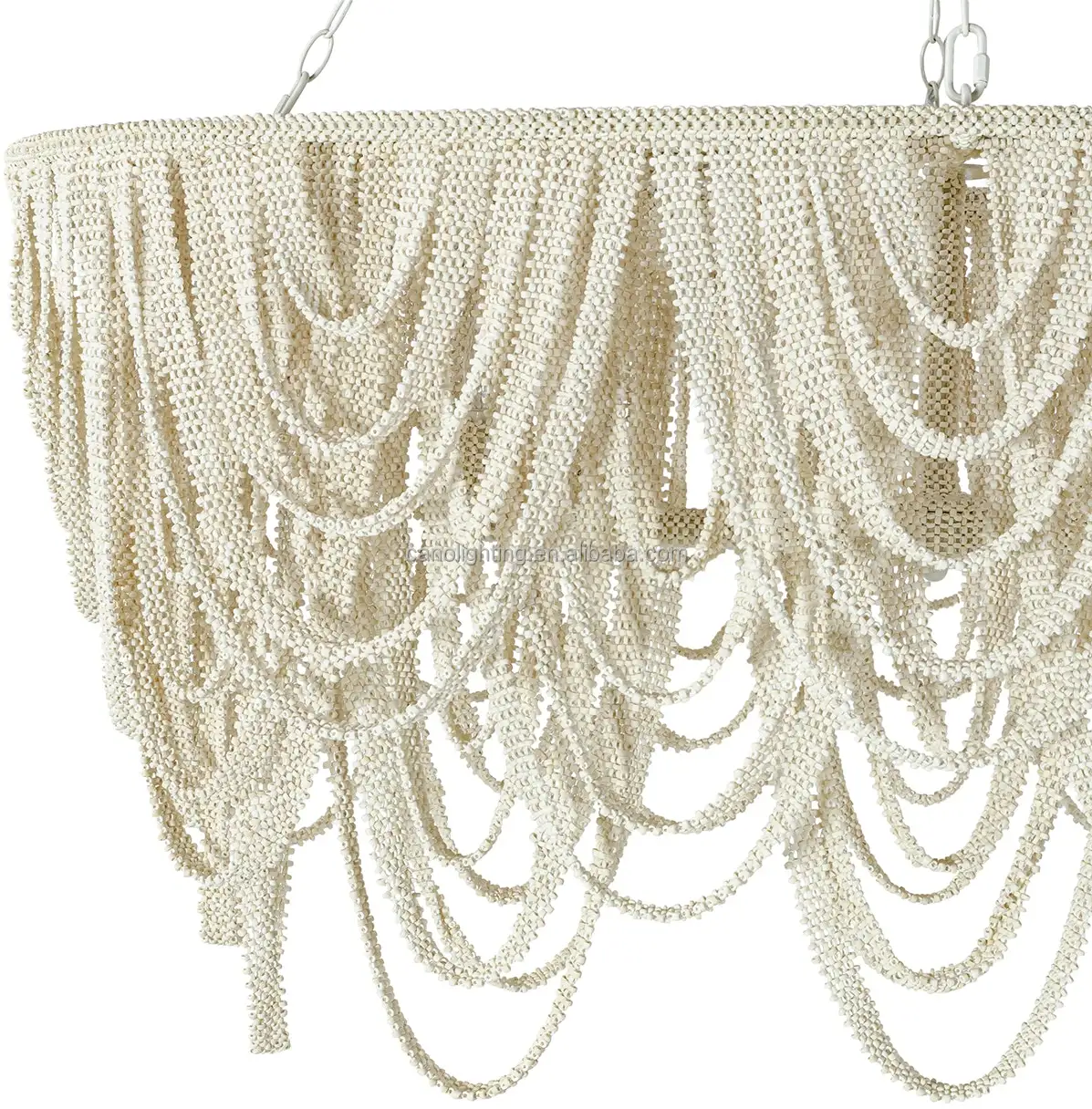 Boho coco beads white pendant light decorative single hanging light stairs hallway chandelier