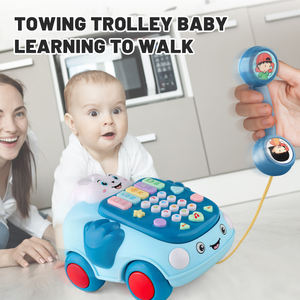 Zhorya tirer intelligent musical multi-fonction téléphone voiture jouets dessin animé bébé téléphone jouets avec musique - Product Image 4