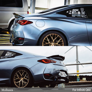 For Q60 Q60S Coupe PSM2 Style Carbon Fiber <b>Rear</b> <b>Spoiler</b> Trunk Wing 2013-2023 - Product Image 6