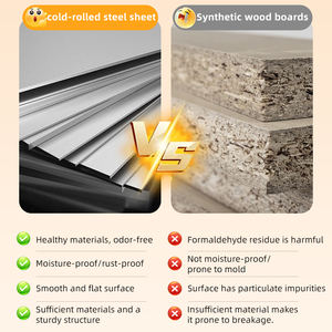 Armario Ecológico sin Olor con Panel Perforado para el Hogar y el Dormitorio, Armario Resistente a la Humedad para Dormitorio, Armario de Acero - Product Image 5