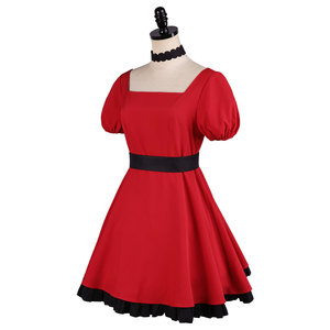 Disfraz de Cosplay de Ai <span class=keywords><strong>Hoshino</strong></span> de Oshi No Ko, Temporada 3, Vestido Lolita Rojo Rubí Oscuro con Peluca, para Actuaciones de Anime y Juegos de Rol, para Mujeres - Product Image 4