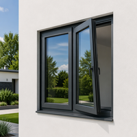 Ventana Abatible de Aluminio con Doble Vidrio, Triple Acristalamiento, Ahorro de Energía, con Barra Antirrobo
