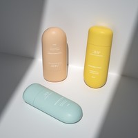 Flacon de lotion pour les mains en plastique doux au toucher, personnalisé, 30 ml, flacon de crème solaire en PE avec logo imprimé pour l'emballage cosmétique d'été en plein air