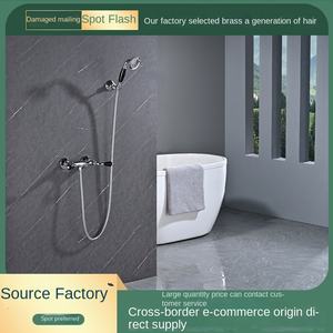 <span class=keywords><strong>Shower</strong></span> Set kuningan desain mewah, keran kamar mandi pegangan ganda dengan Lampu & lembut fitur panas dingin diskon besar perlengkapan bak mandi - Product Image 2