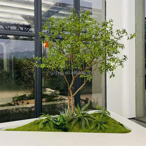 Venta al por mayor de caballos artificiales borrachos árbol de madera hecho a mano planta paisaje árbol decorativo ventana interior aterrizaje verde árbol falso - Product Image 4