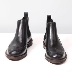 New Leather <b>Boots</b> High-top Shoes Chelsea <b>Boots</b> Toe Layer Cowhide <b>Boots</b> Trendy Shoes Men - Product Image 3