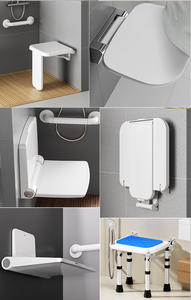 הסיטונאי oem קישוטי מקלחת מושב קיר רכוב סגסוגת אלומיניום מקלחת כיסא אמבטיה עבור קשישים נכים - Product Image 5