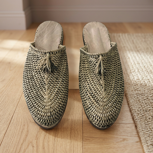 Handmade Straw Raffia <b>Outdoor</b> <b>Slippers</b> Closed Toe Breathable Summer Women Girls Slide Sandals - Product Image 6
