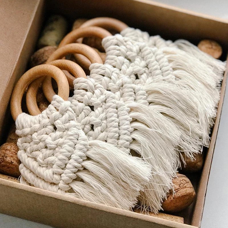 Portatovagliolo macrame di vendita all'ingrosso a buon mercato per la decorazione della casa //