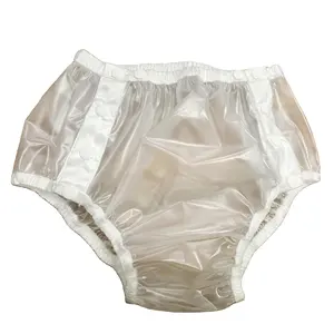 Pannolini per adulti con bottoni di vendita caldi biancheria intima per incontinenza pantaloni in plastica PVC/PEVA