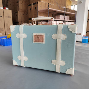 यात्रा बैग पैकिंग के लिए स्काई ब्लू ट्रॉली के साथ फ्लाईविंग हाई क्वालिटी पीयू लेदर एम्बॉसिंग क्राफ्ट लगेज सेट आउटडोर रेंज सूटकेस - Product Image 3