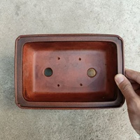 Pot à Bonsaï Classique Rectangulaire Style Antique en Argile Yixing avec Design Pieds Nuageux, Idéal Maison & Jardin, Non Émaillé, 24*17*7.5cm – Meilleure Vente