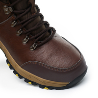 Bottes de sécurité montantes DianSen D865 avec embout en acier, semelle intermédiaire en Kevlar, en cuir microfibre imperméable pour hommes, idéales pour le travail de construction
