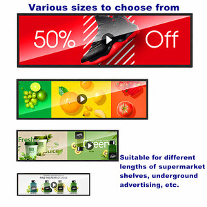 Siêu rộng LCD Monitor Bar màn hình quảng cáo hiển thị USB cung cấp điện kỹ thuật số biển Video màn hình phương tiện truyền thông kiosk Dải Kệ cạnh - Product Image 3