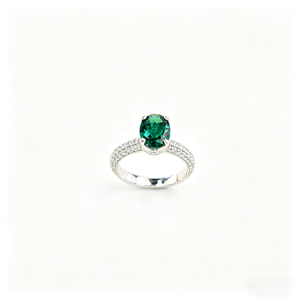 S925 <b>Silver</b> Created <b>Emerald</b> <b>Ring</b> 3.33g Oval Cut Lab-Grown Green Gemstone Halo Engagement Band Elegant Fine Jewelry Gift V - Product Image 2