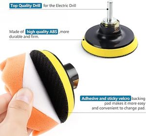 Hot Sale 80mm 3-Inch Car Foam Drill <strong>Polishing</strong> <strong>Kit</strong> 8pcs Buffing Sponge Pads OEM Customizable - Product Image 4