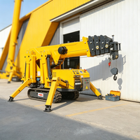 Mini-grue électrique à chenilles efficace et durable avec flèche télescopique pour usage en usine