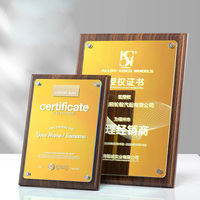 Plaque de certificat en bois rectangulaire personnalisée avec plaque arc-en-ciel MH-MJ0743