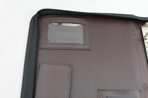 Chất Lượng Cao Kinh Doanh 3 Vòng Chất Kết Dính A4 Da Dây Kéo Danh Mục Đầu Tư Với Máy Tính - Product Image 5