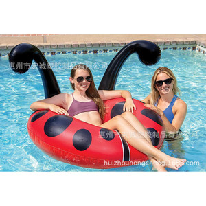Ladybug Inflatable Pool Float 120Cm Dual User Novelty Swim Ring For Water Party Floating Fun - Product Image 1
