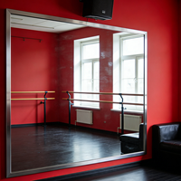 Miroir mural pour studio de danse en verre trempé 6 mm HD anti-déformation avec film de sécurité, taille personnalisée, sans cadre, pour salle de sport, salon, hall – Offre Spéciale