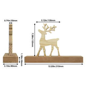 Khắc Máy tính để bàn chưa hoàn thành gỗ tự nhiên trang trí thủ công bằng Gỗ Thủ Công trang trí trang trí với cơ sở gỗ - Product Image 5