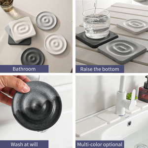 Hittebestendige, meerkleurige, 4 inch of 5 inch, direct drogende, stenen, absorberende diatomiet onderzetter CC <span class=keywords><strong>mat</strong></span> met individuele verpakking - Product Image 5