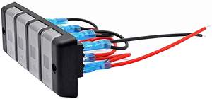 Aksesoris Mobil Otomatis DC 12V Panel Saklar Tuas Tombol 4 Arah dengan Pemutus Sirkuit 16A dan Indikator LED Merah - Product Image 4