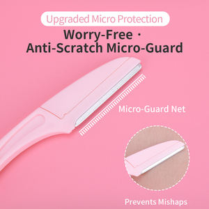 <span class=keywords><strong>Tondeuse</strong></span> à sourcils pliable, rasoir pour poils du visage, multifonctionnel, pratique pour les voyages, lame inclinée en acier inoxydable - Product Image 2