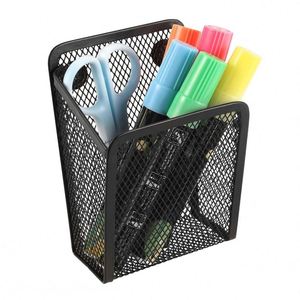 Porta Lápices Magnético, Cesta de Malla Metálica, Organizador de Escritorio para Pizarra, Refrigerador, Oficina, Accesorios para Casilleros, Color Blanco - Product Image 4