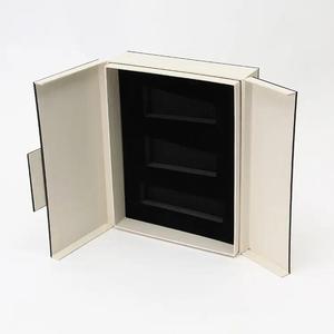 Direct Selling Leather Gift <b>Box</b> Custom Print White Paper <b>Box</b> Magnet Paper Jewelry <b>Box</b> with Insert Foam - Product Image 3