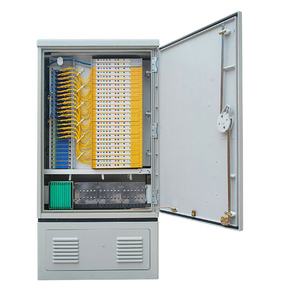 Boîtier <span class=keywords><strong>de</strong></span> distribution <span class=keywords><strong>de</strong></span> fibre optique 288 cœurs, armoire intérieure étanche, sur pied, intégration quadruple POE GSM GPRS TCP, haute densité - Product Image 1