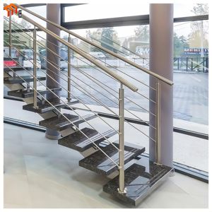 Balustrades modernes élégantes en acier inoxydable 304 mains courantes conception de tuyau carré simple pour escalier balcon garde-corps tige colonne - Product Image 4